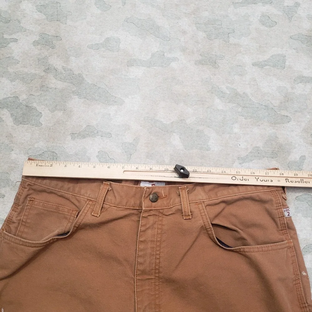 Tyndale‎ FR Pants Mens 38x32 Fire Resistant Work Wear Brown Pockets